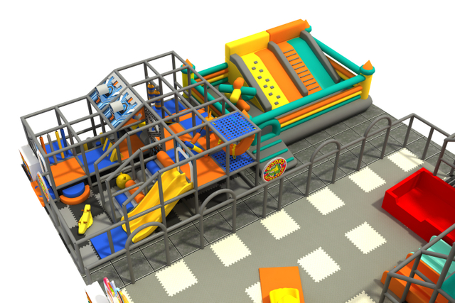 Plastic Space Themed Indoor Playground With Stainless Steel