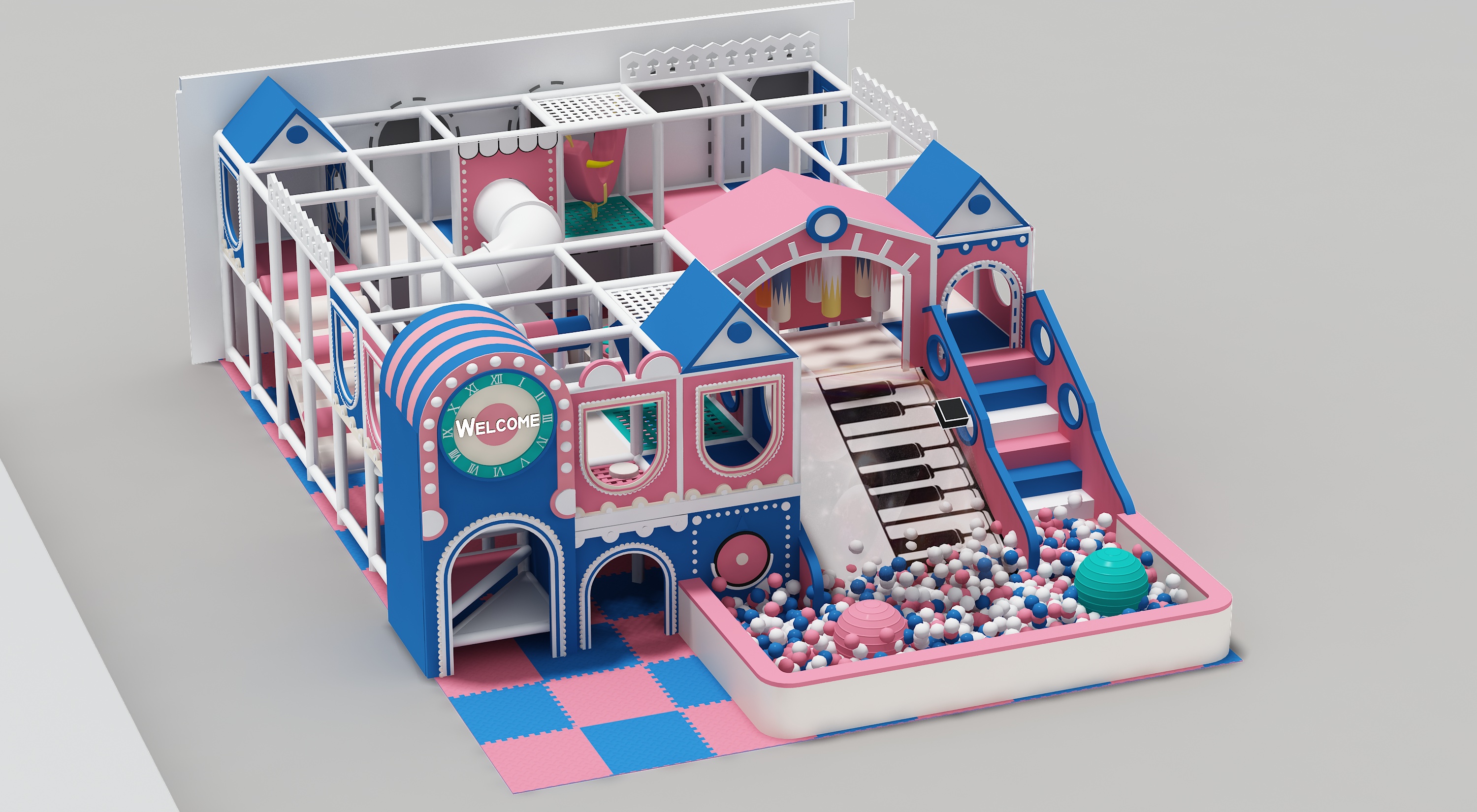 Commercial Themed Indoor Playground with Trampoline