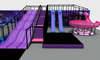  Purple Wave Slide Combination Playground for Children