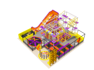 Ninja Warrior Kids In Trampoline Park Together with Indoor Playground 