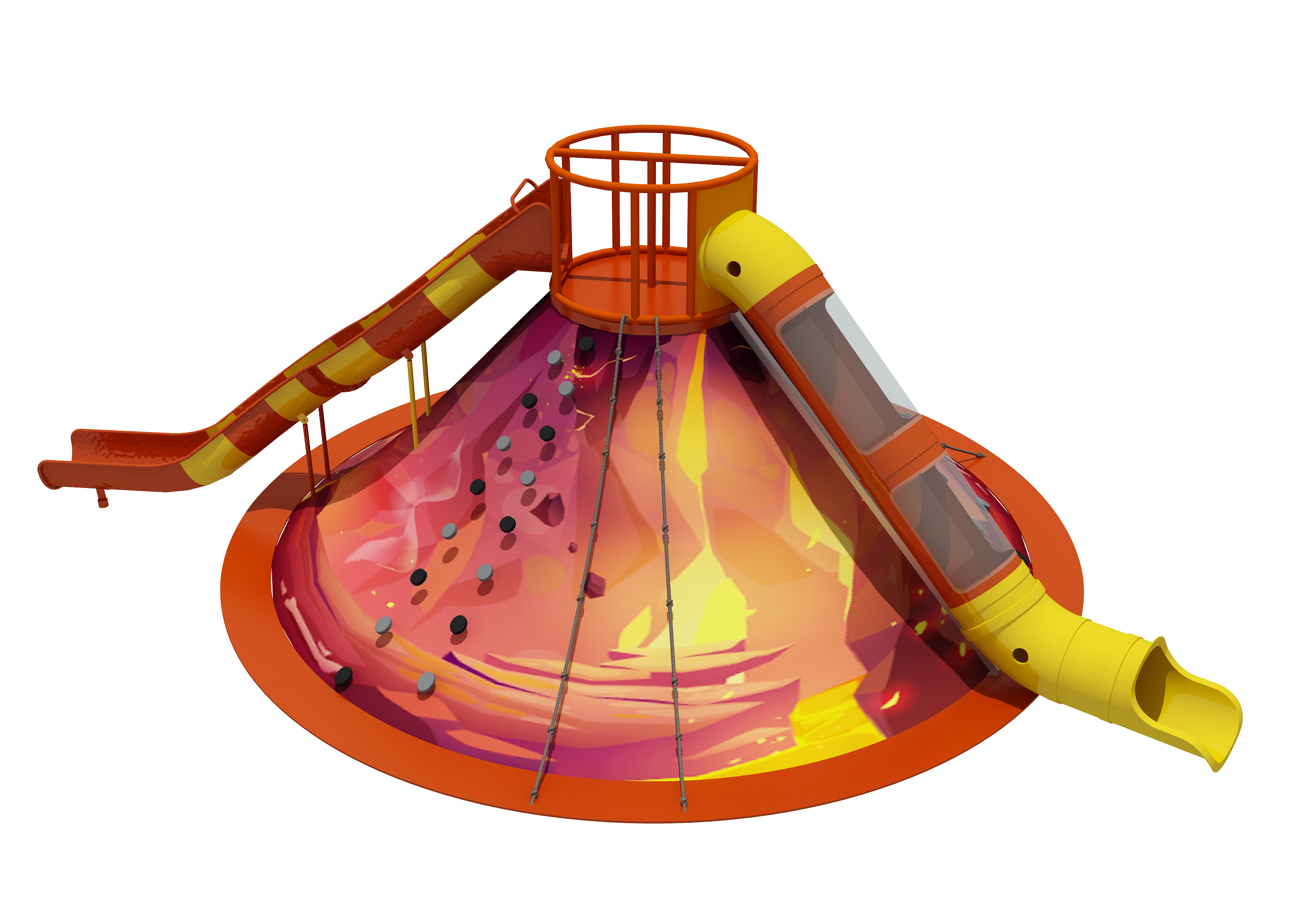 Indoor Amusement Park of Volcano Slide