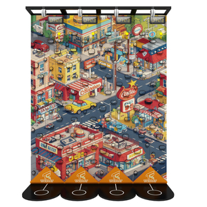 Frame Climbing Wall with Town Theme