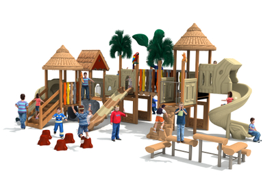 Outdoor Large Amusement Park Children Combination Slide Equipment 