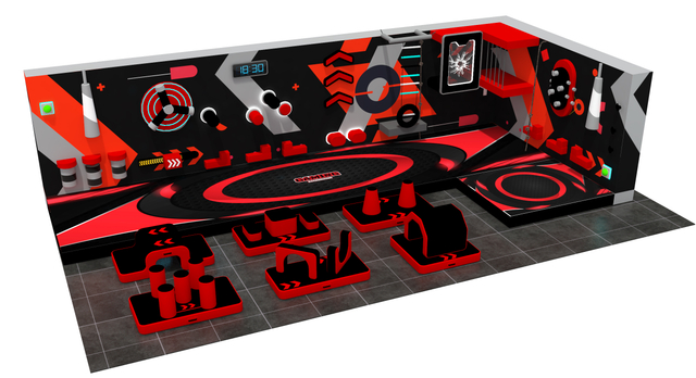Black And Red Combination Super Climber Indoor Playground for Children