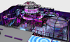  Purple Wave Slide Combination Playground for Children