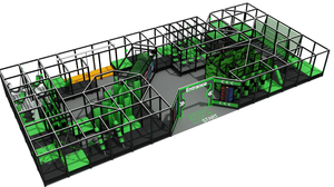 Ninja Warrior Kids In Trampoline Park Together with Indoor Playground 