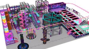 Magical Purple Style Indoor Playground for Children