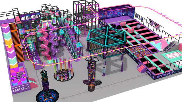 Magical Purple Style Indoor Playground for Children