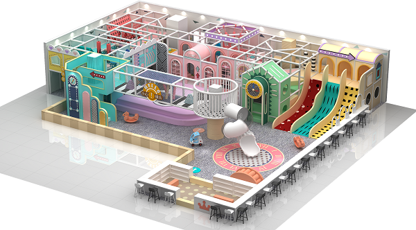 Customized Macaron Theme Indoor Playground For Kids