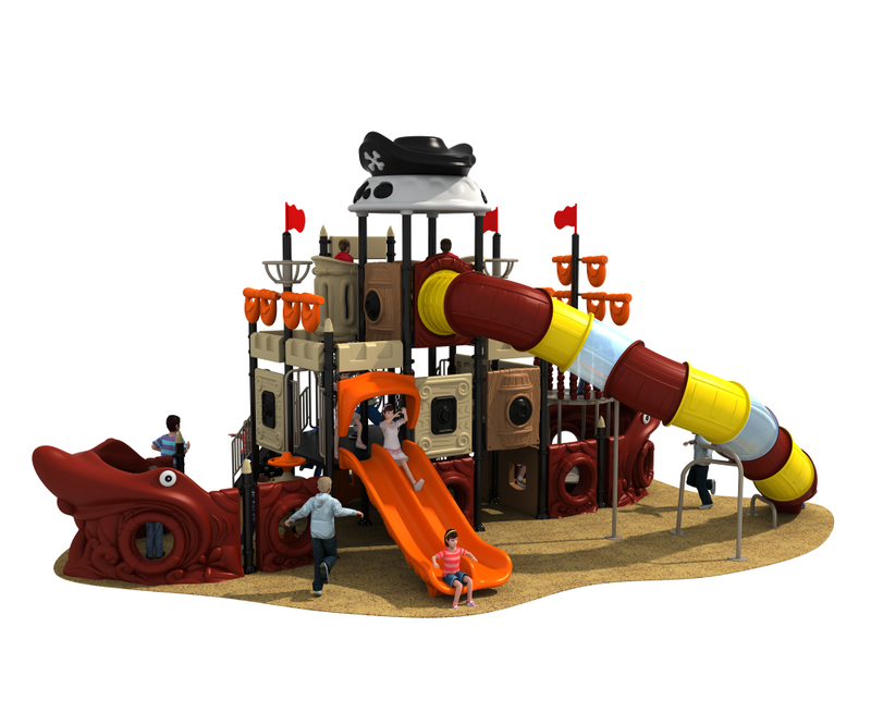 Commercial Grade Kids Outdoor Pirate Ship Playground Equipment