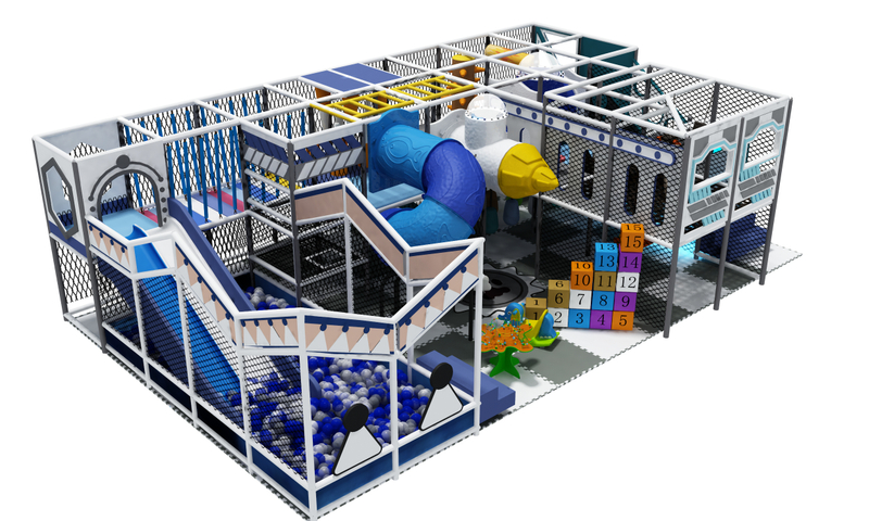Customized Space Themed Indoor Playground with Trampoline