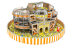 Anti-crack Space Themed Indoor Playground with Mini House