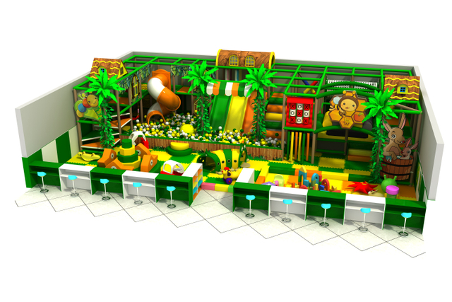 High Demand Jungle Theme Indoor Playground with Trampoline