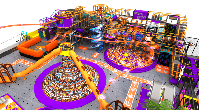 Commercial Jungle Theme Indoor Playground with Ball Pool