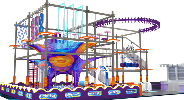 Multi-Element Rope Course Perfect for All Ages