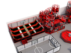Red And Black Combined Indoor Playground for Children