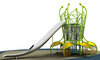 Kids Non-standard Outdoor Climbing Frame with Slides
