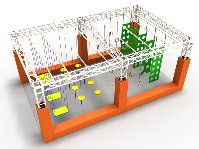 Ninja Warrior Kids In Trampoline Park Together with Indoor Playground 