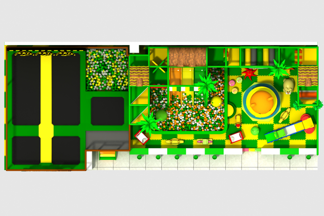 Plastic Design Jungle Theme Indoor Playground with Ball Pool