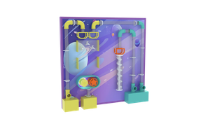 Purple Two-piece Structure Ball Wall Game Compatibled with The Ball Pool