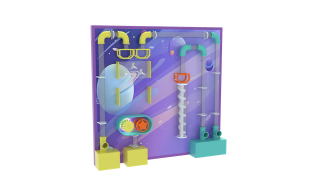 Purple Two-piece Structure Ball Wall Game Compatibled with The Ball Pool