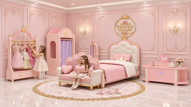 Colorful Kids Beauty Salon Role Play House with Creative Pretend Makeup Fun