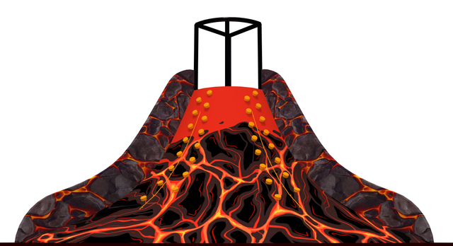 Kids Indoor Amusement Park Toy Volcano Bulusan Climbing Wall Slide 