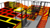 Red and yellow color combination Trampoline Park